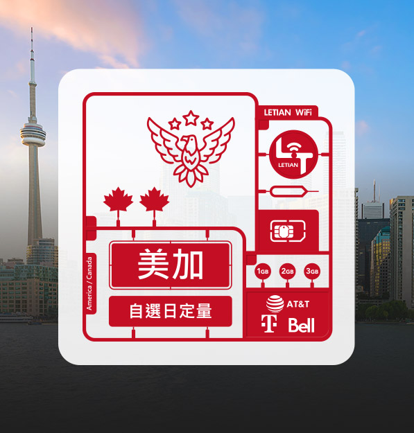 eSIM - 美國＆加拿大｜日定量｜樂天上網卡